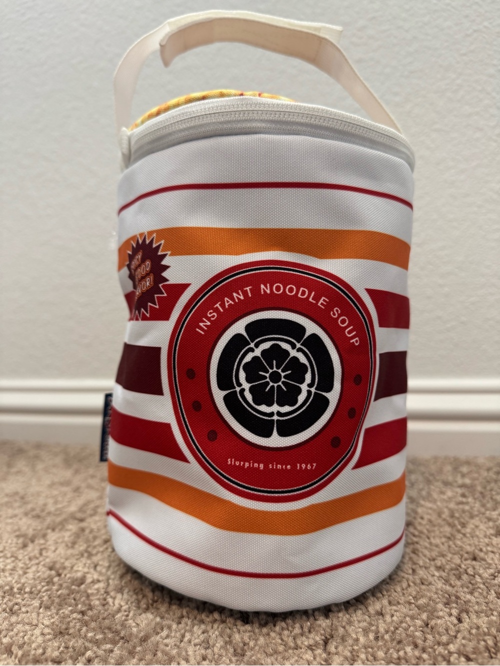 Jansport Cup of Noodle Ramen Collapsible Soft Cooler Lunch Box Tote NWT Rare